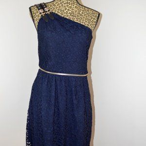 The Kooples Navy Lace Mini Dress